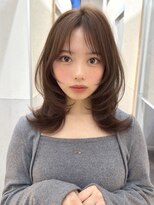 パルス ギンザ(PULSE ginza)&nbsp;ミディアムレイヤー/顔まわり/くびれヘア/オリーブベージュ/銀座