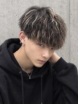 ヘッドストック 大和八木店(HEAD STOCK)&nbsp;ソフトツイストメッシュニュアンスパーマセンターパートメンズ