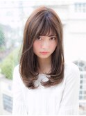 ハイライト ワンカールセミディ 小顔ヘア