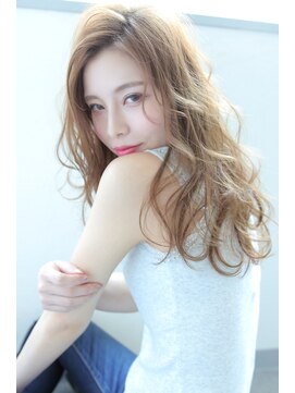 ブラン 梅田(Blanc) 【Blanc/梅田】ほつれロング_ニュアンスウェーブベージュカラーs