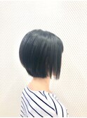 つや感/ナチュラル/黒髪/前下がり/小顔/グラボブ/30代40代50代