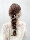 結婚式 二次会 パーティー ヘアアレンジ ヘアセット K09-13
