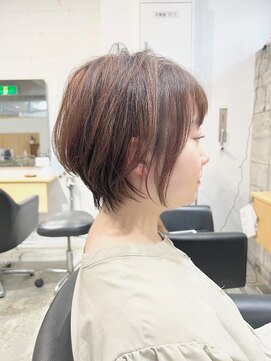 モールヘア 武庫之荘店(MOOL hair) 大人ショートヘアイルミナカラーベージュピンクベージュ/