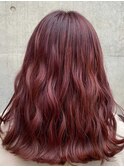 ブリーチオンカラー／レッドパープル