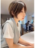 20代30代大人ガーリーショートヘアチョコレートモードショート