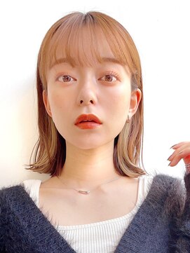 セイドット フクオカ(Say.FUKUOKA) 【Say.福岡】ワイドバング×切りっぱなしボブ×ミルクティー