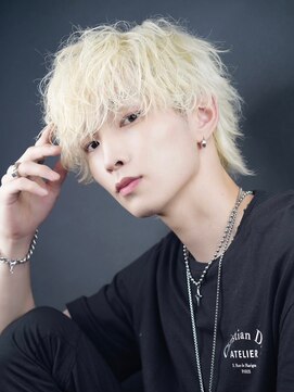 スキル 渋谷(SKILL) ブロンドマッシュウルフメンズ