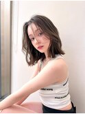 くびれミディアム_ペールベージュ外ハネボブ20代30代40代