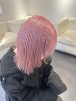 ベレーザ 渋谷(BELEZA)&nbsp;6615ベビーピンク艶髪ハイトーンカラーホワイトピンク韓国ボブ