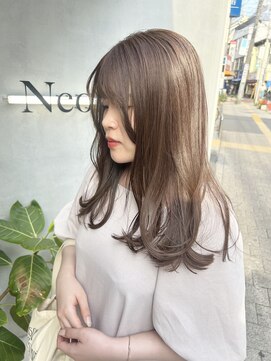 ネオリーブカフ 鶴ヶ峰店(Neolive caff) 髪質改善カラー×シフォンベージュ