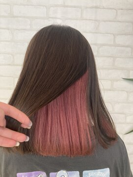 ビス ヘア アンド ビューティー 西新井店(Vis Hair＆Beauty) １０代２０代人気ピンクインナーカラー