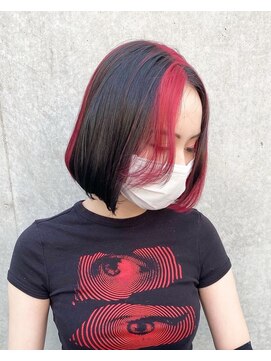 フリーラ 表参道(freera) ＠kamiishi＿freera デザインカラー　レッドブラック