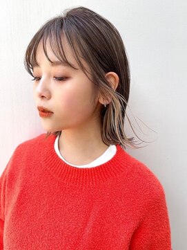 ノイカーム(noi Calm) 顔周りレイヤーカットグレージュカラーくびれボブショートカット