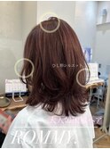 20代~50代☆上品ミディアムレイヤー韓国風巻きクラゲヘアー