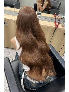 ペレ 渋谷(PELE) くびれヘア/アプリコットオレンジ/夏のヘアアレンジ/渋谷