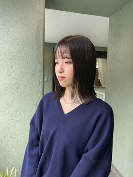 ナインセンス 下北沢(9_________nine sense) ぷつっとロブ × ダークマットベージュ【下北沢】