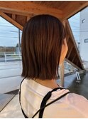 切りっぱなしボブ/顔周りレイヤー/ぱつっとボブ