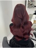 10代20代30代ブリーチなしボルドーカラー