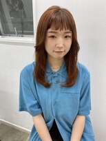 キピ(KIPI)&nbsp;【ユリナ】オン眉ミディ×オレンジヘア