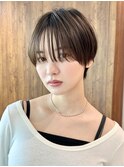 ショートヘア前髪なしショート大人マッシュショートハンサム