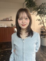 ガーランドギンザ(Garland Ginza)&nbsp;ミディアムレイヤー　ハッシュカット　顔周りカット