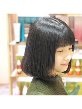 ナノハナ 鹿沼市で唯一本格ヘッドスパが出来る美容室ナノハナ　大人ボブ