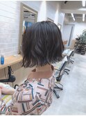 外ハネボブ 切りっぱなしボブ