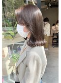 オリーブカラー/オリーブベージュ/透明感カラー/韓国ヘア