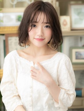 カバーヘア ブリス 大宮西口(COVER HAIR bliss) インナーカラー透け感くせ毛風前下がりボブc5大宮20代30代40代