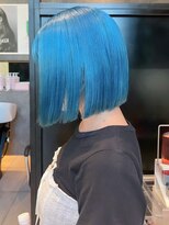 アルバム 銀座(ALBUM GINZA)&nbsp;ターコイズブルー_外ハネボブセクションカラー_ba403171