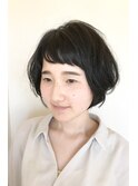 くせ毛を活かしたショートボブ