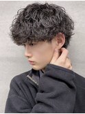 波巻きスパイラルパーマ　メンズカット　眉毛　名駅