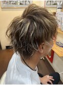 メンズパーマ×ハイライト