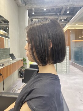 ベンジー 蔵前ii店(benji) 大人可愛い前下がりボブ×赤みを抑えた透明感カラー◎蔵前