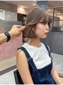 ブリーチを使わないダブルカラーで作るオリーブベージュ