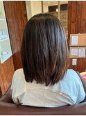 髪質改善カラー/30代40代/ミディアム/髪質改善