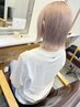 ケアブリーチ+透明感カラー+クイックトリートメント