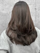 エインアンリー 明治神宮前(AIN.ANLY.)&nbsp;デジタルパーマコテ巻き風パーマ顔周りカットレイヤーカット小顔