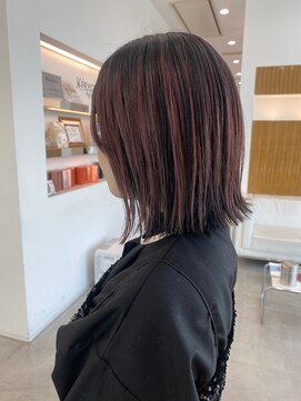 カッツ 笠岡店(CUT S) プレイングカラー!ローズピンク