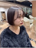 ナチュラルボブ前髪ありイメチェン20代30代40代50代ショートボブ