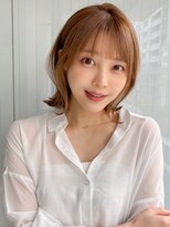 エトラ 渋谷店(etora) 前髪 外ハネボブ ミニウルフ ホワイトグレージュ"