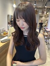 リタ(rita.) 大串　ピンクベージュ　レイヤーロング