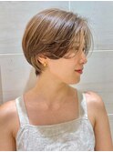 ハンサムショート×ハイライトカラー◎