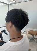 メンズツーブロック刈り上げマッシュショート