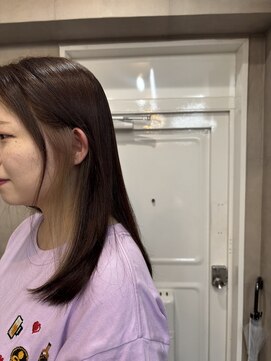 ファビ 渋谷(Fab) くびれヘア/暗めカラー/アプリコットオレンジ/縮毛矯正