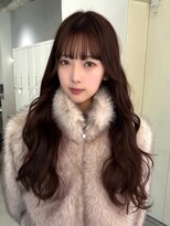 ロイオブジゼル(roi of GiseL)&nbsp;韓国 レイヤー 顔周りカット 前髪 ブラウン 透明感カラー 20代