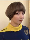●マッシュショート/グレージュカラー