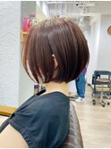 30代40代50代・大人ショートボブ・白髪ぼかし・小顔カットBISA