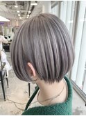 ダブルカラーホワイトベージュカラーケアブリーチハイトーン韓