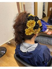 祭りヘアセット